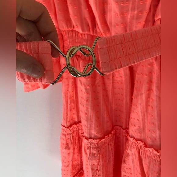 NWT Lilly Pulitzer Louisa Belted Off the Shoulder Mini Dress in Papaya Punch M - Picture 3 of 16
